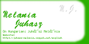 melania juhasz business card